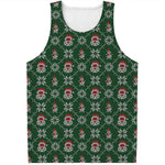 Santa Claus Knitted Pattern Print Men's Tank Top