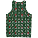 Santa Claus Knitted Pattern Print Men's Tank Top