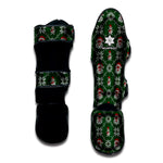 Santa Claus Knitted Pattern Print Muay Thai Shin Guard