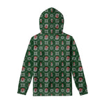 Santa Claus Knitted Pattern Print Pullover Hoodie