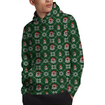 Santa Claus Knitted Pattern Print Pullover Hoodie
