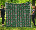 Santa Claus Knitted Pattern Print Quilt