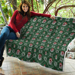 Santa Claus Knitted Pattern Print Quilt