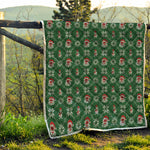 Santa Claus Knitted Pattern Print Quilt