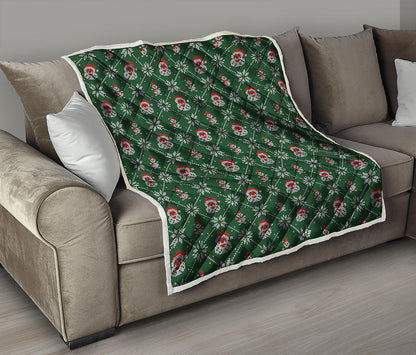 Santa Claus Knitted Pattern Print Quilt