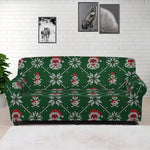 Santa Claus Knitted Pattern Print Sofa Cover
