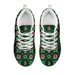 Santa Claus Knitted Pattern Print White Sneakers