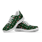 Santa Claus Knitted Pattern Print White Sneakers