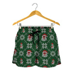 Santa Claus Knitted Pattern Print Women's Shorts