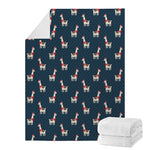 Santa Claus Llama Xmas Pattern Print Blanket