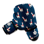 Santa Claus Llama Xmas Pattern Print Boxing Gloves