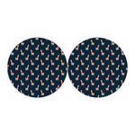 Santa Claus Llama Xmas Pattern Print Car Coasters