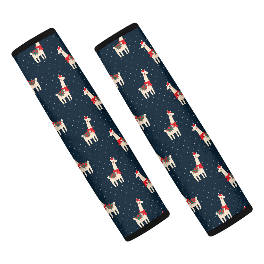 Santa Claus Llama Xmas Pattern Print Car Seat Belt Covers