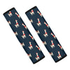 Santa Claus Llama Xmas Pattern Print Car Seat Belt Covers