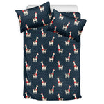 Santa Claus Llama Xmas Pattern Print Duvet Cover Bedding Set