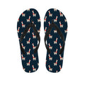 Santa Claus Llama Xmas Pattern Print Flip Flops