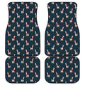 Santa Claus Llama Xmas Pattern Print Front and Back Car Floor Mats