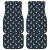 Santa Claus Llama Xmas Pattern Print Front and Back Car Floor Mats