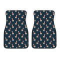 Santa Claus Llama Xmas Pattern Print Front Car Floor Mats