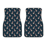 Santa Claus Llama Xmas Pattern Print Front Car Floor Mats