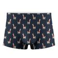 Santa Claus Llama Xmas Pattern Print Men's Boxer Briefs