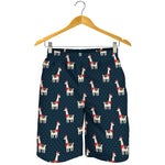 Santa Claus Llama Xmas Pattern Print Men's Shorts