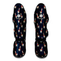 Santa Claus Llama Xmas Pattern Print Muay Thai Shin Guards