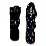 Santa Claus Llama Xmas Pattern Print Muay Thai Shin Guard