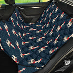 Santa Claus Llama Xmas Pattern Print Pet Car Back Seat Cover