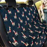 Santa Claus Llama Xmas Pattern Print Pet Car Back Seat Cover