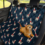 Santa Claus Llama Xmas Pattern Print Pet Car Back Seat Cover