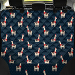 Santa Claus Llama Xmas Pattern Print Pet Car Back Seat Cover