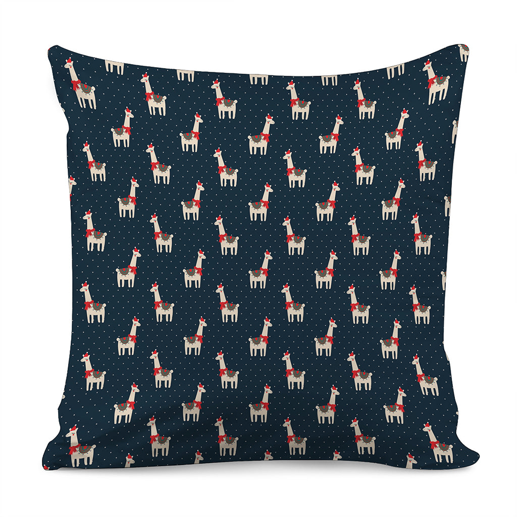 Santa Claus Llama Xmas Pattern Print Pillow Cover