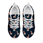 Santa Claus Llama Xmas Pattern Print White Sneakers