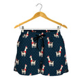 Santa Claus Llama Xmas Pattern Print Women's Shorts