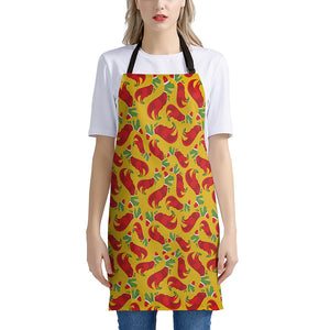 Santa Claus T-Rex Christmas Dino Print Apron