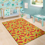 Santa Claus T-Rex Christmas Dino Print Area Rug