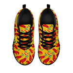 Santa Claus T-Rex Christmas Dino Print Black Sneakers