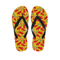 Santa Claus T-Rex Christmas Dino Print Flip Flops