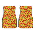 Santa Claus T-Rex Christmas Dino Print Front Car Floor Mats