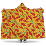 Santa Claus T-Rex Christmas Dino Print Hooded Blanket