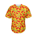 Santa Claus T-Rex Christmas Dino Print Men's Baseball Jersey