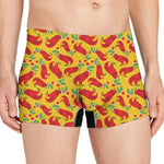 Santa Claus T-Rex Christmas Dino Print Men's Boxer Briefs