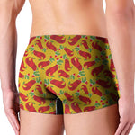 Santa Claus T-Rex Christmas Dino Print Men's Boxer Briefs