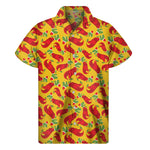 Santa Claus T-Rex Christmas Dino Print Men's Short Sleeve Shirt