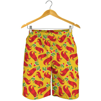 Santa Claus T-Rex Christmas Dino Print Men's Shorts