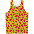 Santa Claus T-Rex Christmas Dino Print Men's Tank Top