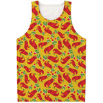 Santa Claus T-Rex Christmas Dino Print Men's Tank Top