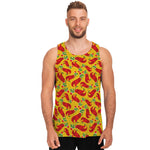 Santa Claus T-Rex Christmas Dino Print Men's Tank Top