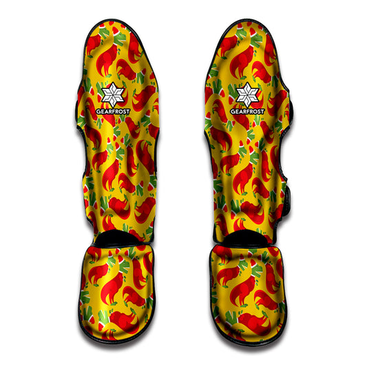 Santa Claus T-Rex Christmas Dino Print Muay Thai Shin Guard